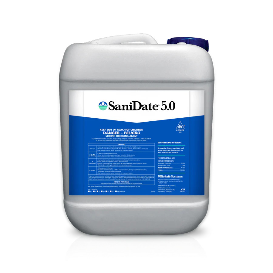 BioSafe Systems - SaniDate 5.0 Sanitizer/Disinfectant - 2.5-Gallon 2.5-Gallon gallery