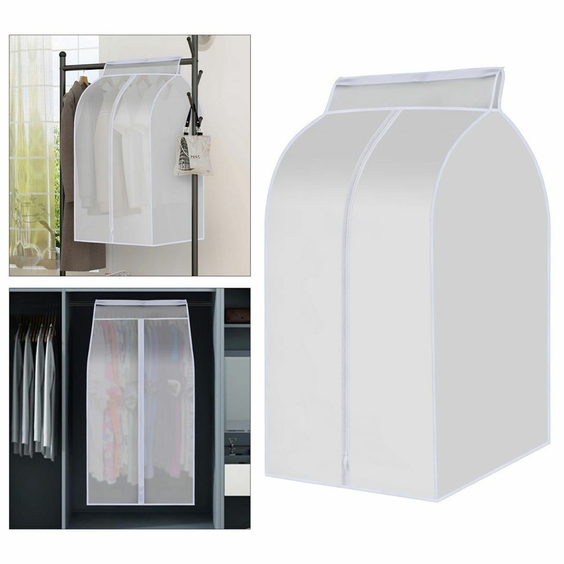 Solid Clothes Garment Dust Cover Storage Protector Wardrobe Coat Hanger Bag Home gallery