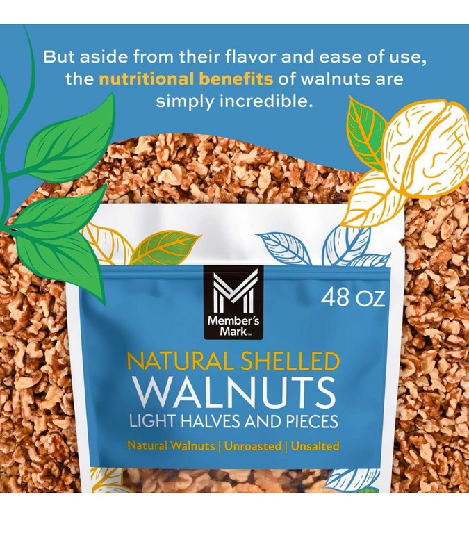 Member'S Mark Shelled Walnuts Natural (Each 3 Lbs ) Total 6 LB Of 2 Packs gallery