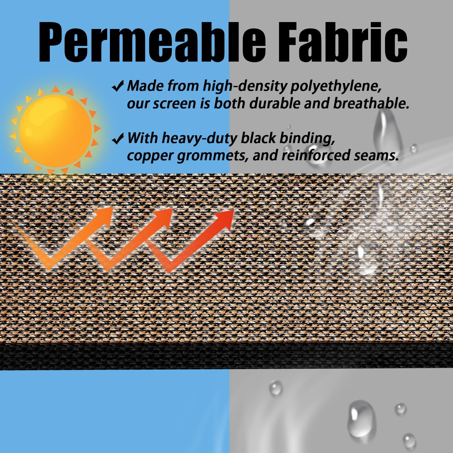 Brown 6FTX50FT Outdoor Privacy Screen Fence & Mesh Shade Net Cover Ideal gallery