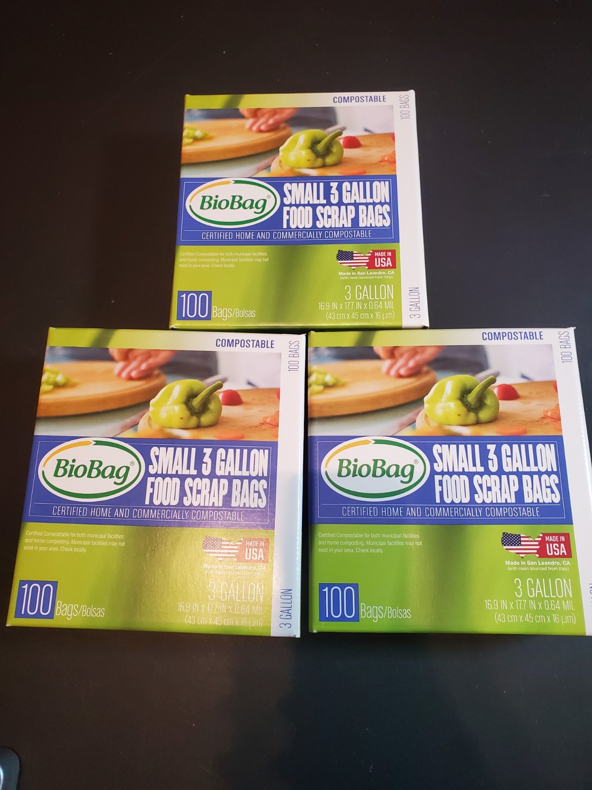 Bio Bag Compostable Small 3 Gallon Bags 100 Count by BioBag X3 gallery