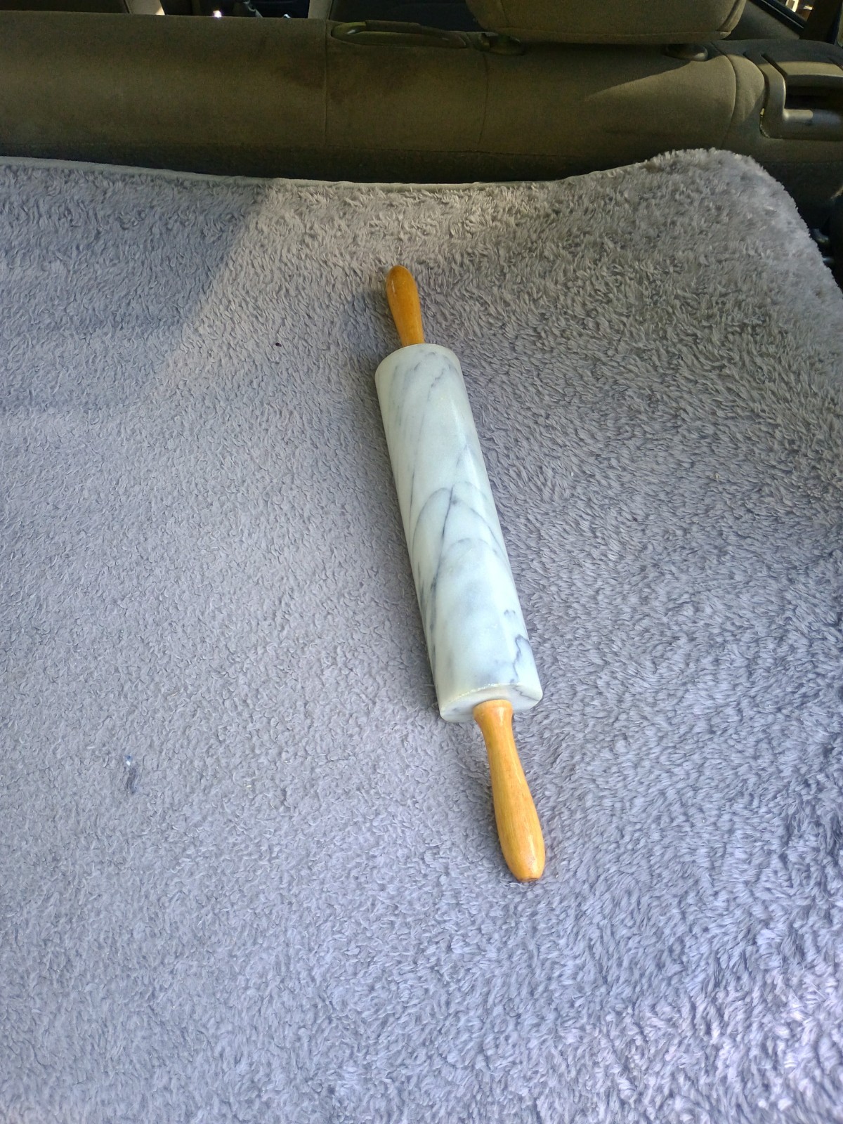 Heavy Real Marble Rolling Pin With Wood Handles 18" 4 lbs 10 oz. gallery