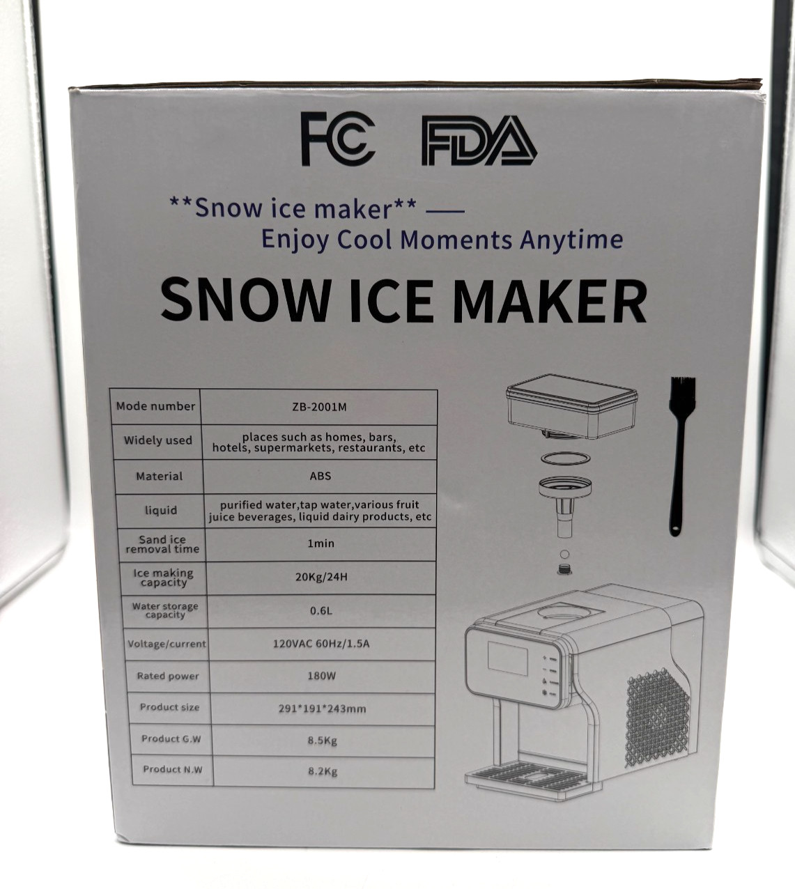 Snow Ice Maker Machine Shaved Ice Dessert Maker 20kg/24H New Sealed gallery