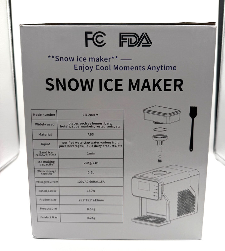 Snow Ice Maker Machine Shaved Ice Dessert Maker 20kg/24H New Sealed gallery