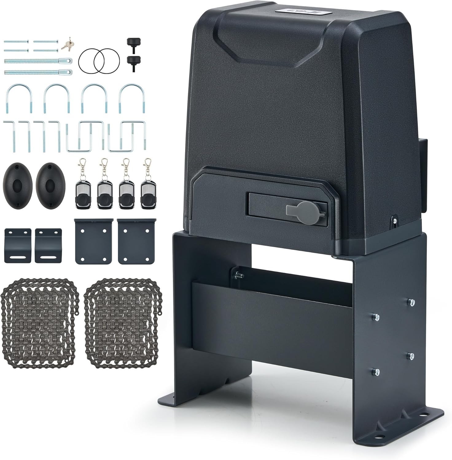 Automatic Sliding Gate Opener 3300lb 40ft HomeLink Electric Chain Kit gallery