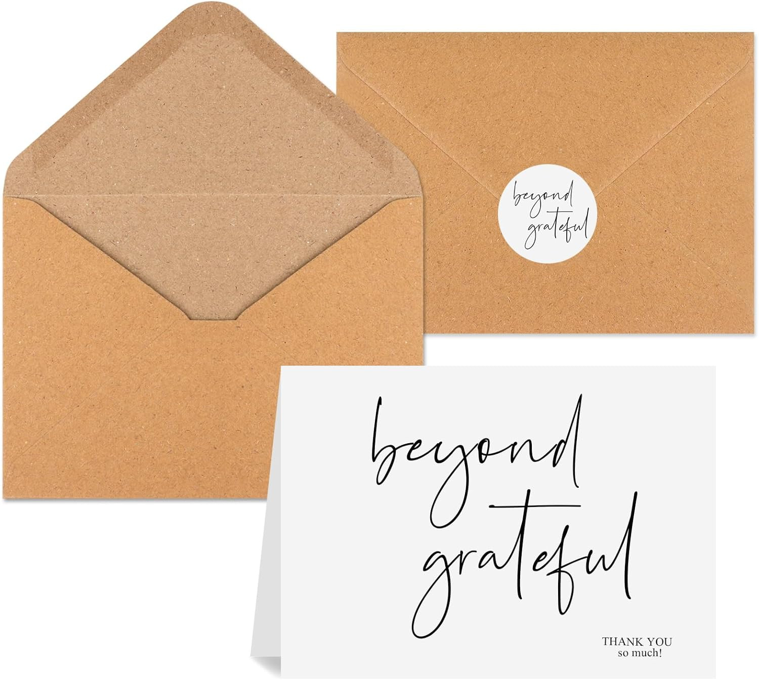 Thank You Cards with Envelopes 34 Pcs, beyond Grateful 3.5X5 Wedding Thank You C gallery