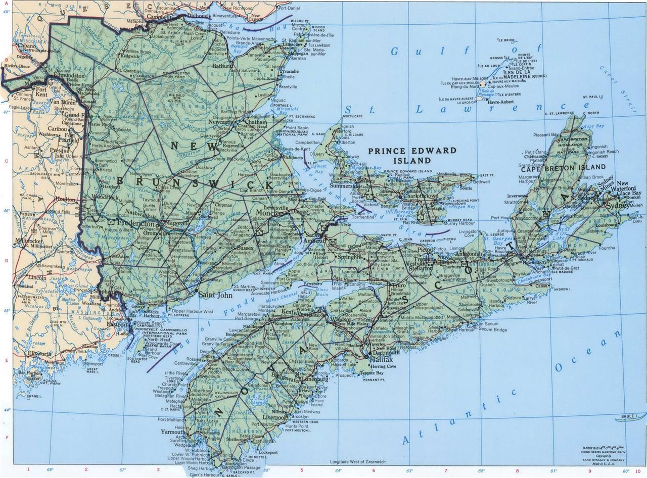 NOVA SCOTIA CANADA ROAD MAP GLOSSY POSTER PICTURE PHOTO PRINT BANNER 9686 gallery