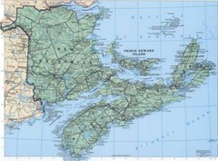 NOVA SCOTIA CANADA ROAD MAP GLOSSY POSTER PICTURE PHOTO PRINT BANNER 9686