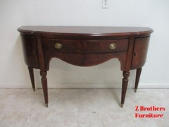Thomasville Flame Mahogany Sideboard Buffet Console Bar French Liquor Cabinet