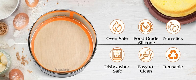 Silicone Baking Mat for Springform Pan 9 inch, Prevent cake from Stiing gallery