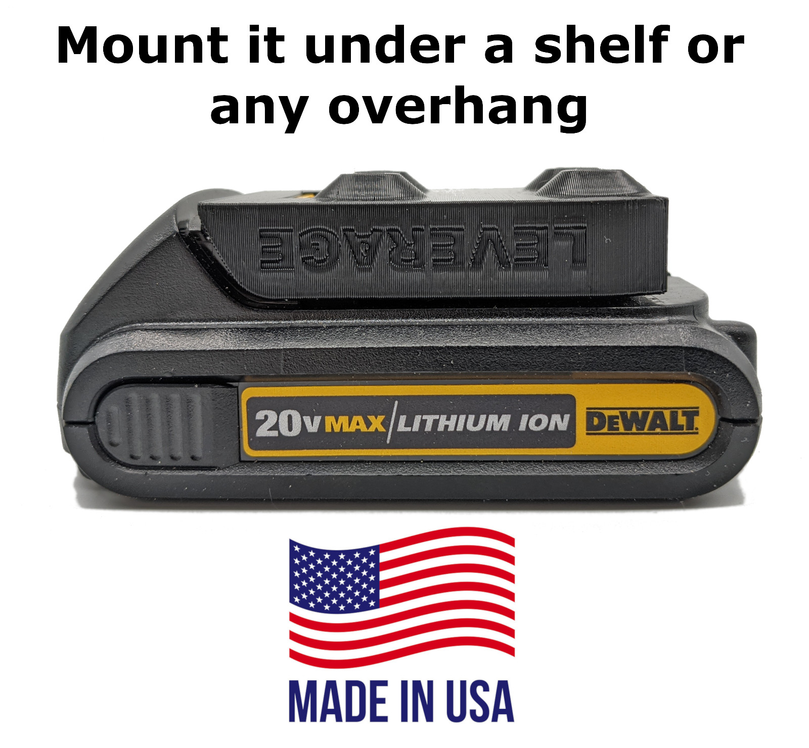 6 / 6 Combo Pack DeWALT 20V 60V Tool & Battery Mounts/Hangers/Holders- BEST FIT! gallery