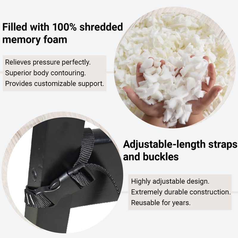 Rocking Chair Cushion Set with Adjustable Ties, Memory Foam Pad & Corduroy Co... gallery