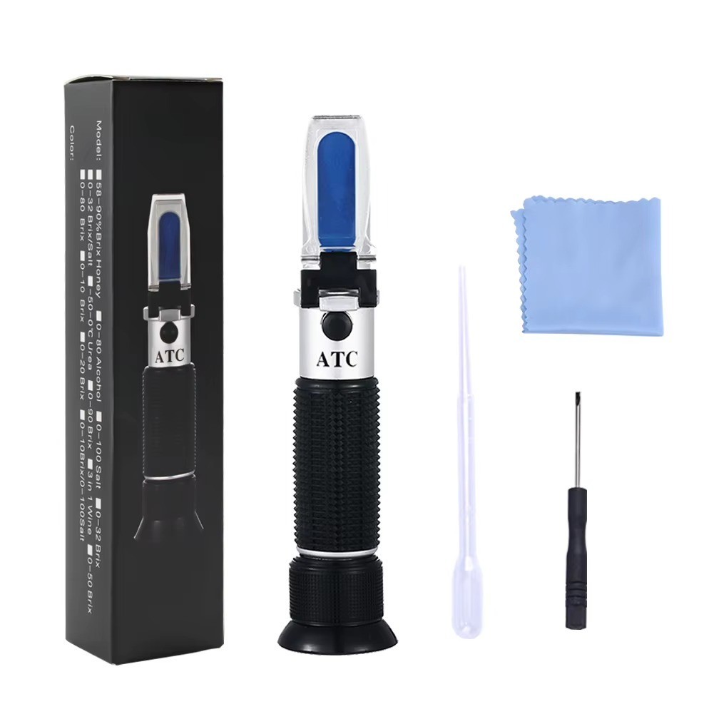 3-in-1 Grape Wine Refractometer 0-25% Alcohol 0-40% Brix 0-25°Baume' Tester gallery