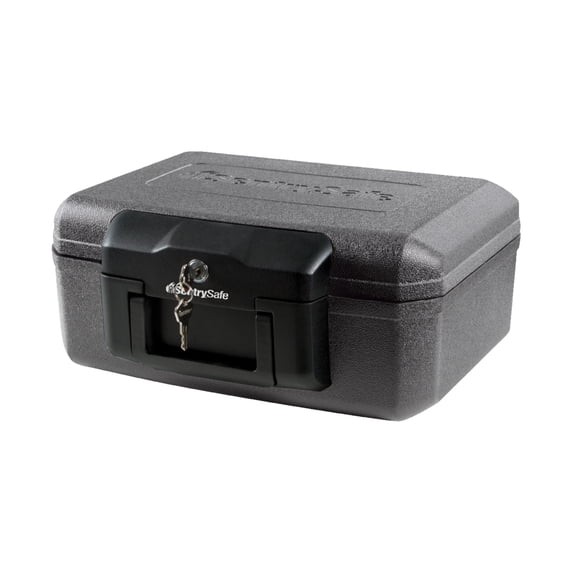 SentrySafe 1200 Fire-Resistant Box Safe with Key Lock 0.18 Cu. ft., Black