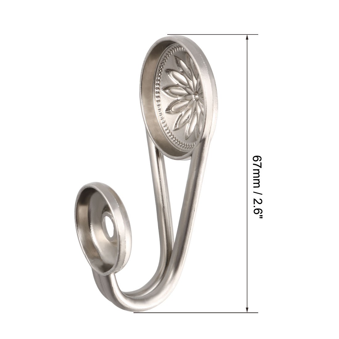 Decorative Curtain Drapery Holdback Silver 67mmX30mmX34mm 2Pcs gallery
