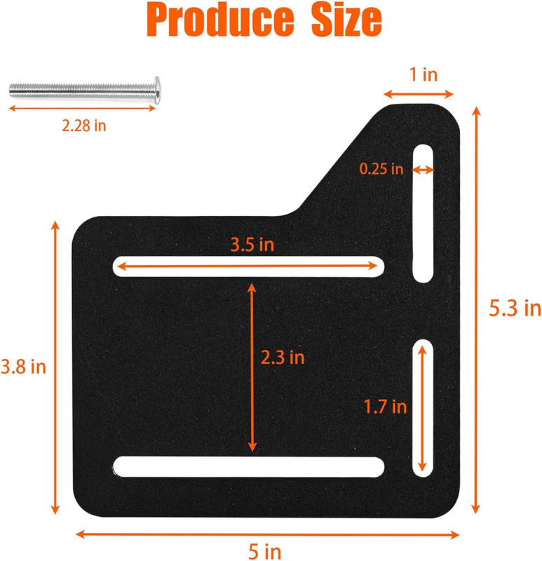 Adjustable Headboard Brackets Kit for Metal Bed Frame - 2 Pieces gallery
