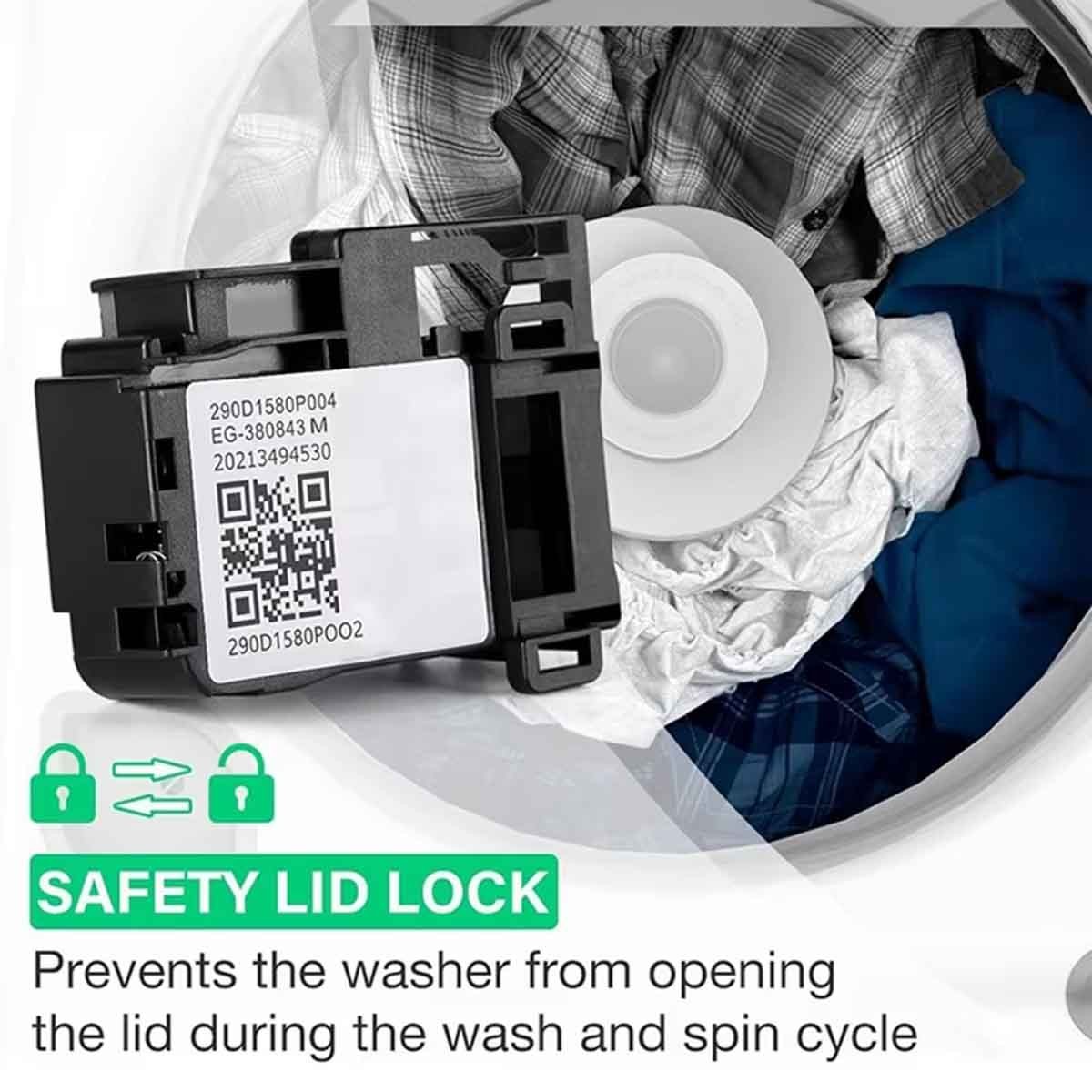 For GE Washer Lid Quick Release Lock Switch WH01X27954 Door Lock Replacement gallery