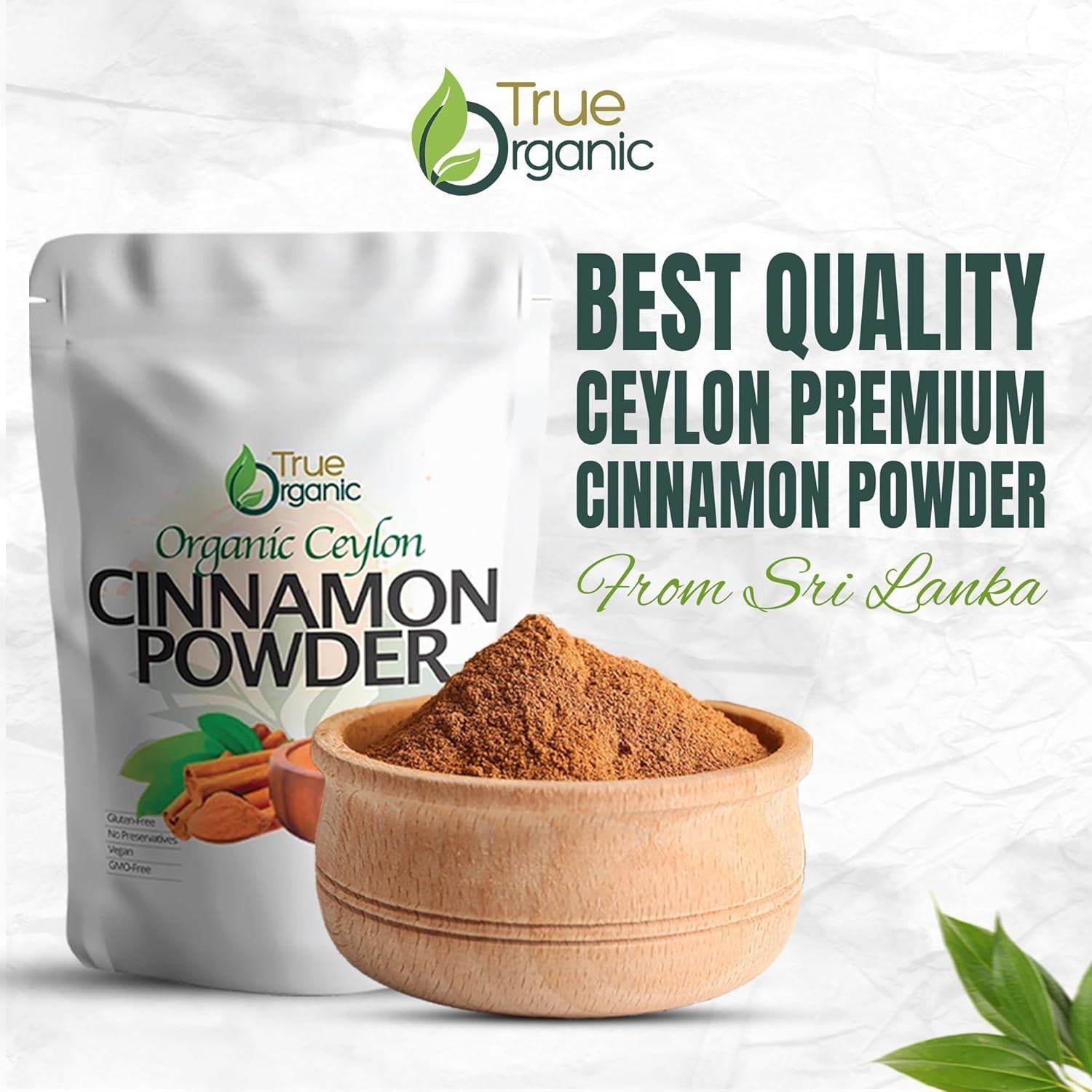 True Organic Ceylon Cinnamon Powder, 1 lb, Premium Grade, Gluten Free gallery