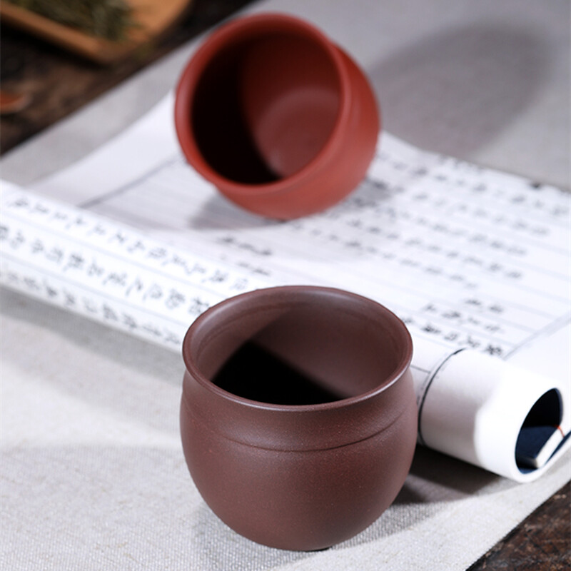 Made yixing zisha tea cup marked master cup original ore dahongpao clay cup new gallery
