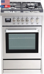 RRG241TS 24″ Gas Range Oven with Timer Stainless Steel Sealed Burners Convec