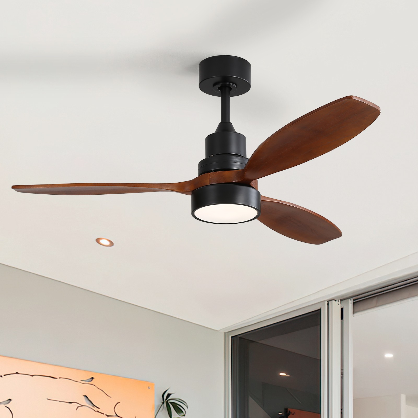 52in Ceiling Fan with LED Light Bedroom Ceiling Fan w/ Remote Control Farmhouse gallery
