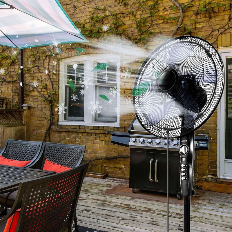 Fan Misting Cooling System Water Mister Brass Nozzles Set Outdoor GardenYard US gallery