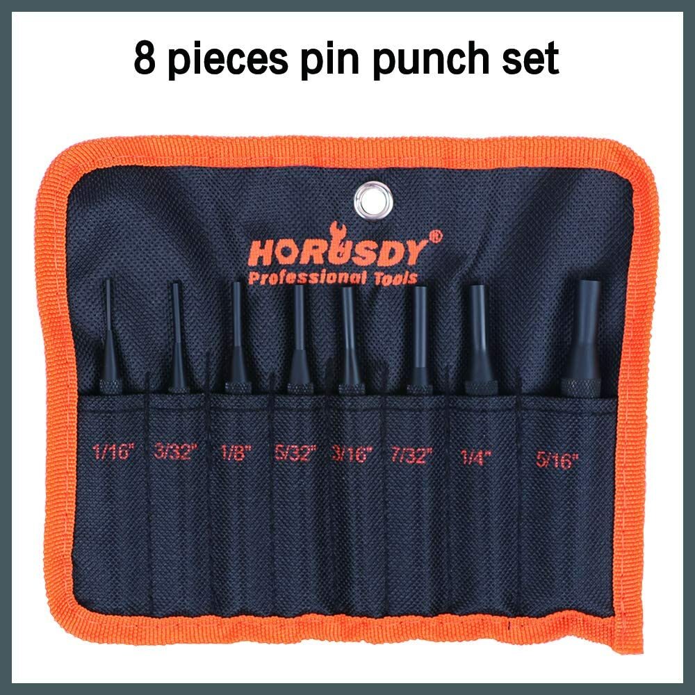 8 Pcs Pin Punch Set Gunsmithing Kit Removing Repair Tool with Holder Auto Watch gallery
