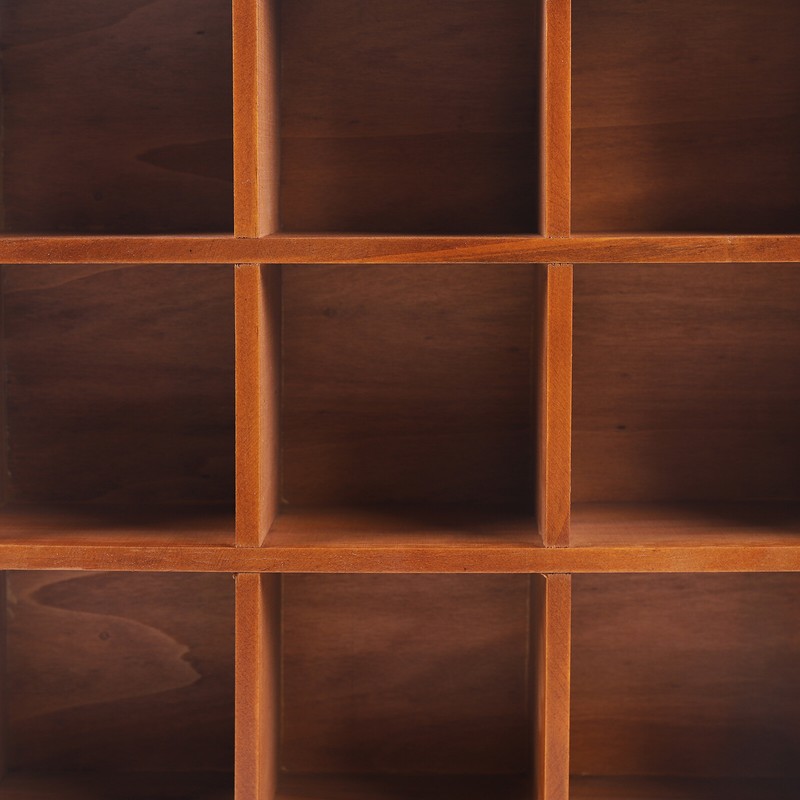 9-Cube 2 Drawers Pine Storage Organizer Display Cubby-style Shelf Brown gallery
