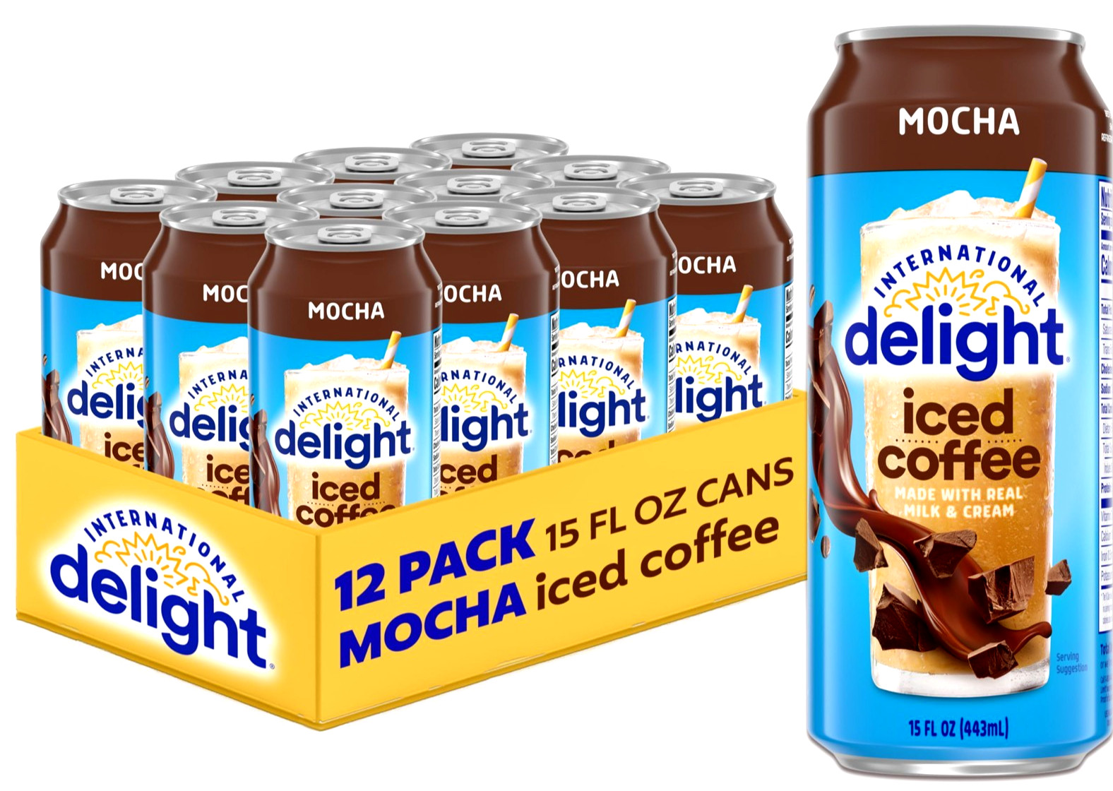 International Delight Iced Mocha Coffee Drink 15 oz ( Pack of 12 )~08/2026 gallery