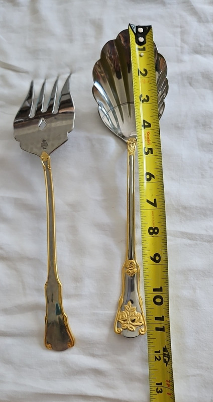 BUFFET SET ~ 3 Piece Serving Flatware USED by Royal Albert Old Country Rose gallery