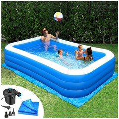 High-Quality Rectangular Pool – 10ft x 6ft – Electric Pump
