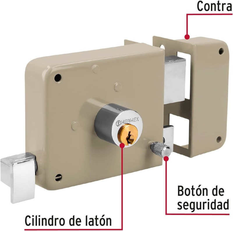 ✅ Truper 43583 / CS-70DB - Right Rim, Deadbolt Rim Door Lock Set, Standard Key ✅ gallery