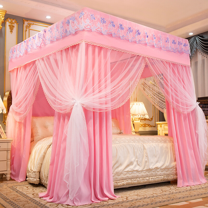Summer Netting For Bed Double Layers Cloth Curtain Mosquito Net Hooks Tubes New gallery
