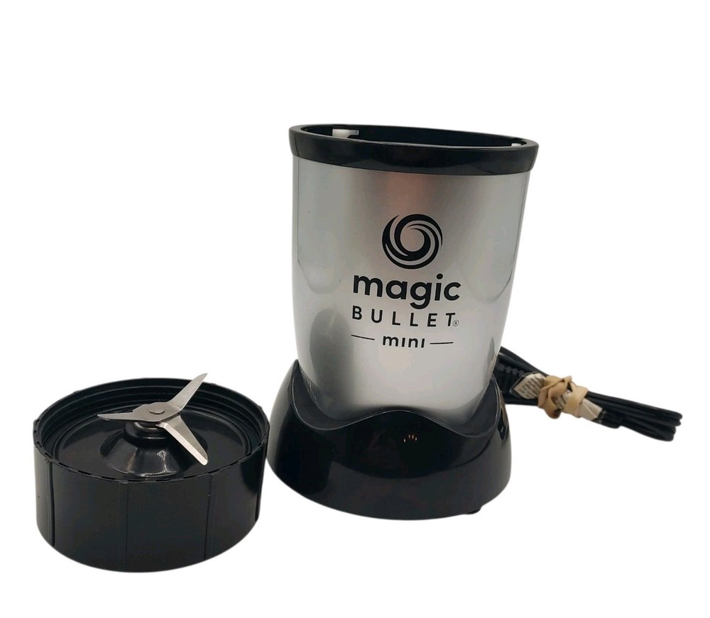 Magic Bullet Mini Blender Motor Base MTB‑101B 200W Silver Black + Blade Tested