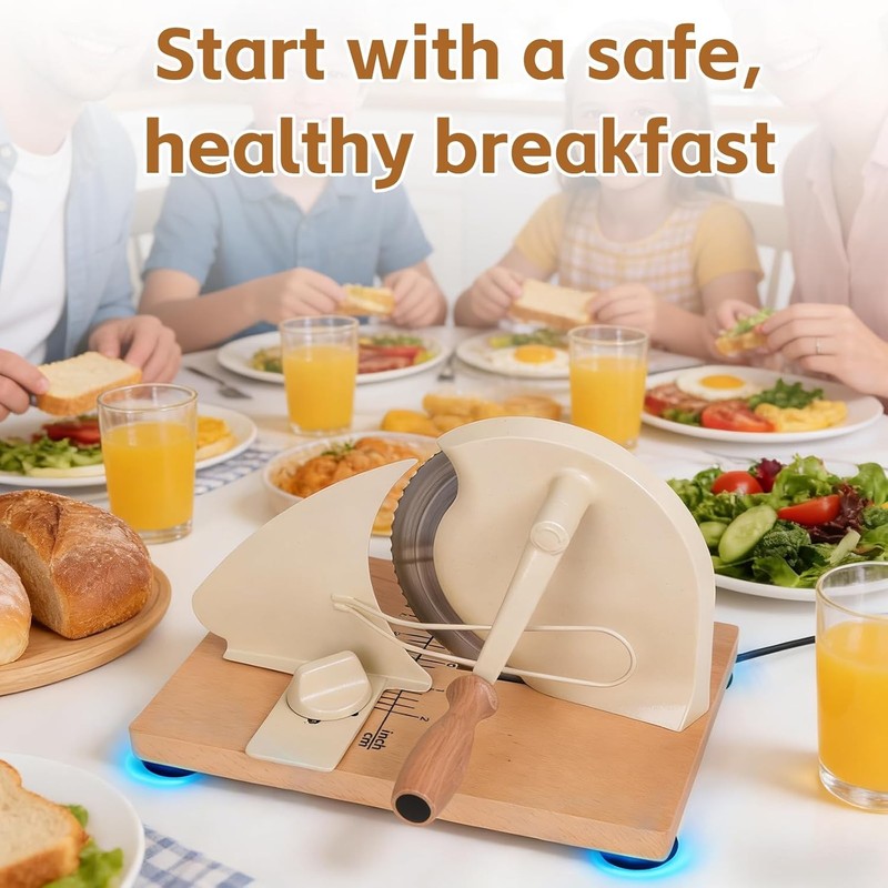 Upgraded Manual Bread Slicer Adjustable Thickness Stainless Steel Blade for Home gallery
