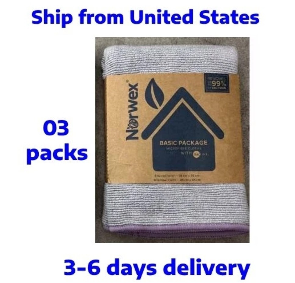 Lot of 3 Norwex Basic Package (3 EnviroCloth, 3 Window Cloth) FREE SHIPPING!!! gallery