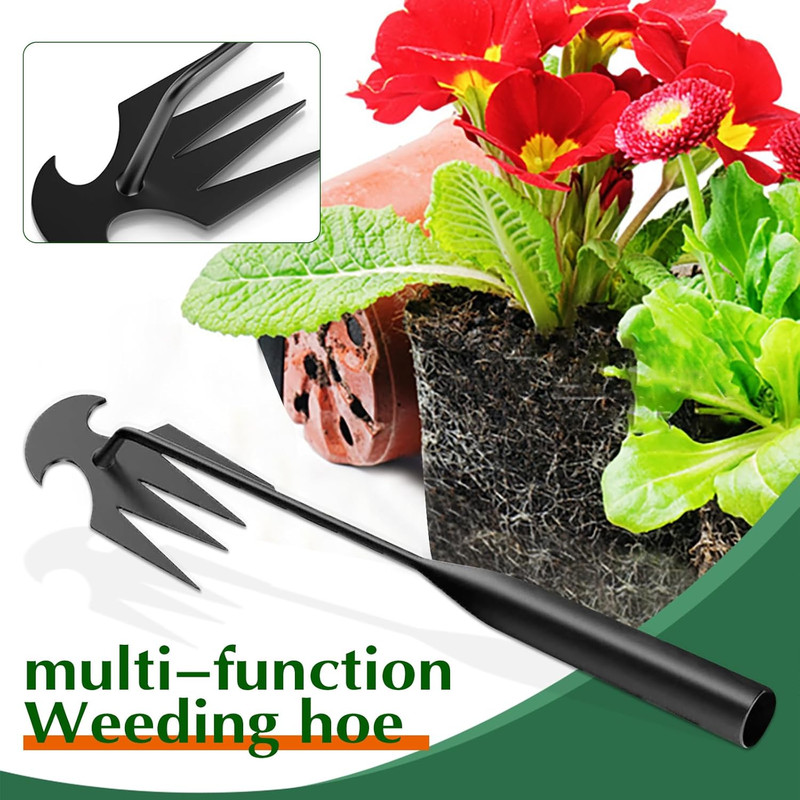 Weed Puller Tool Garden Weed Pulling Tool– 15.7” Portable Garden Weeder, 4 Teeth gallery