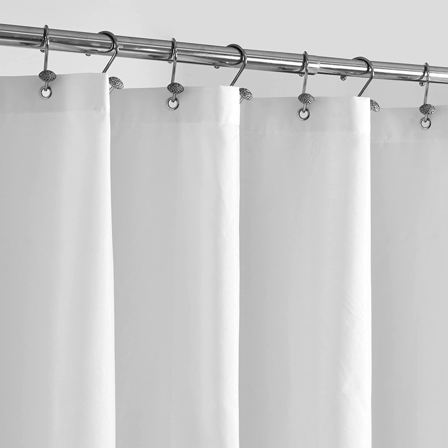 Waterproof Fabric Shower Curtain Liner with 3 Magnets - Soft Hotel Quality Cloth gallery