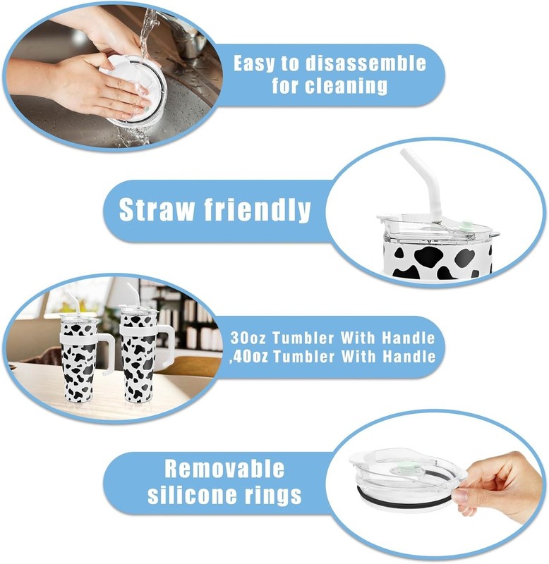 High-Quality Plastic Replacement Lids for YETI and RTIC Tumblers - 1 Pack gallery
