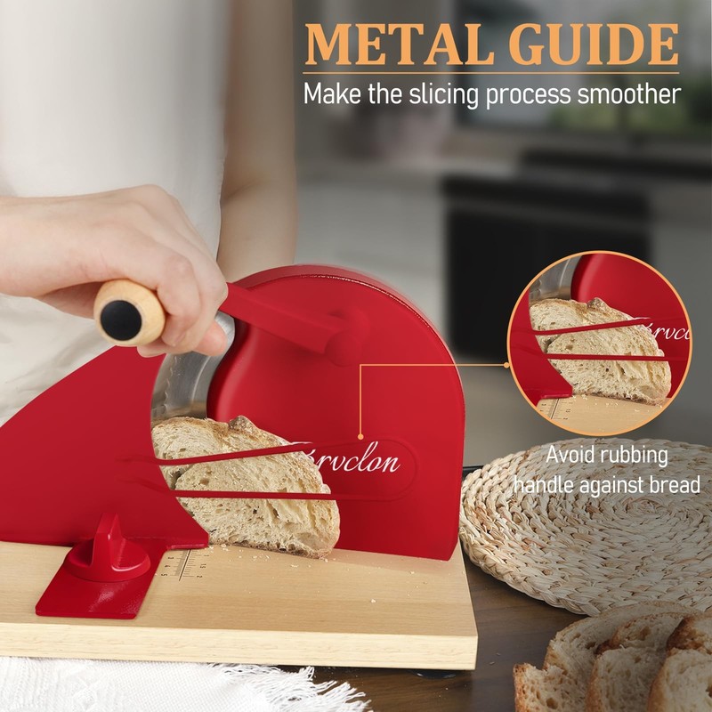 Bread Slicer Manual Adjustable Thickness Hand Crank Sourdough Brvclon Homemade gallery