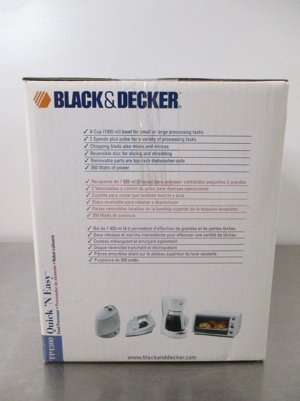 Black & Decker Quick N Easy Food Processor FP1300 8 Cup Bowl NEW - SEALED gallery