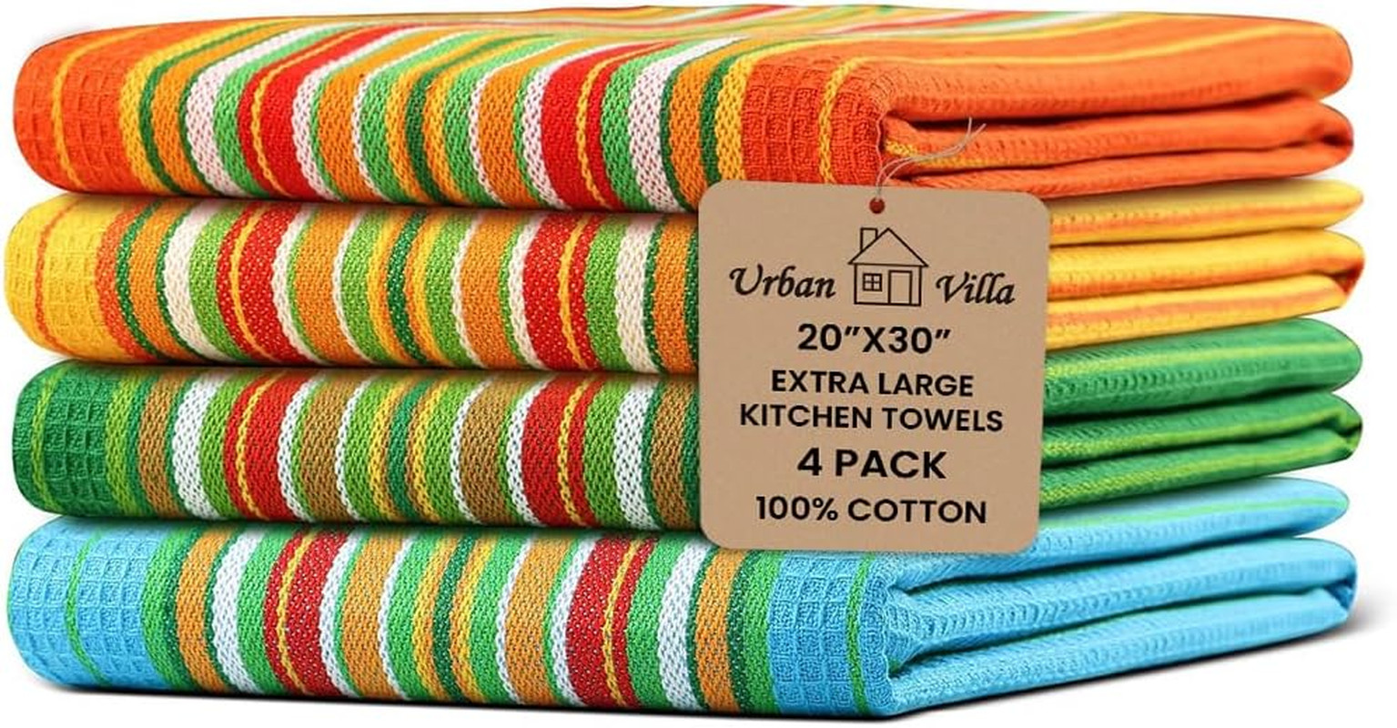 Urban Villa Salsa Stripe Kitchen Towels 100% Cotton Dish Towels for Kitchen Mult gallery