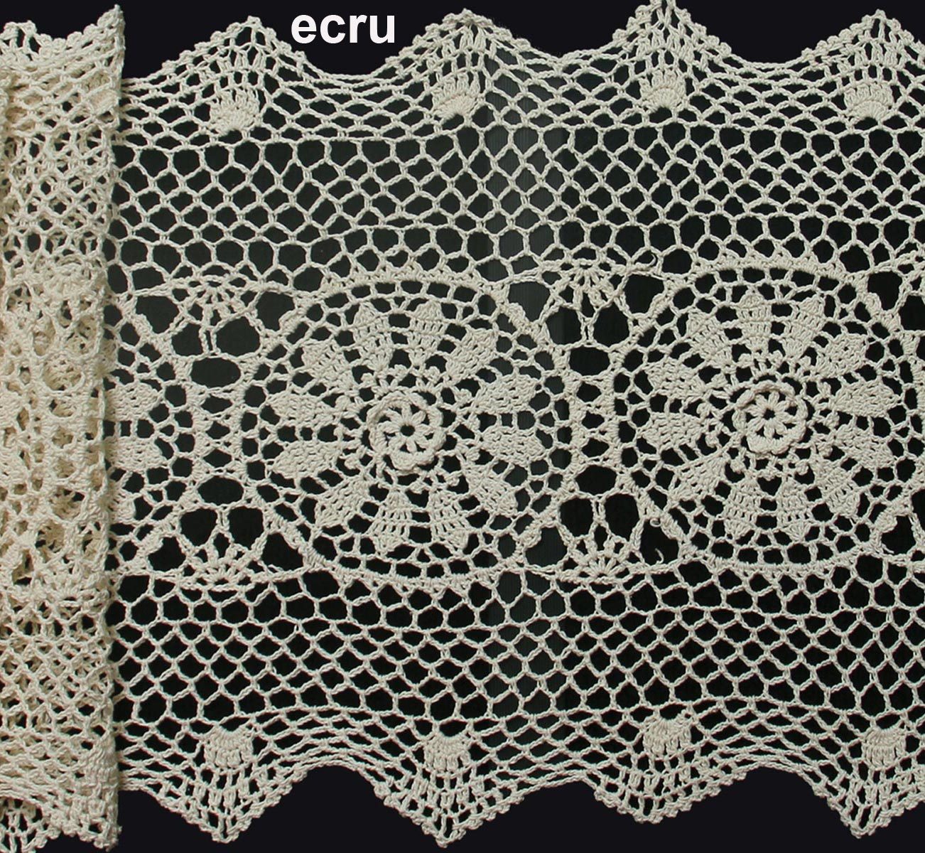Handmade Crochet Lace Placemat Table Runner Beige 14x20",14x36", 14x54",14x72" gallery