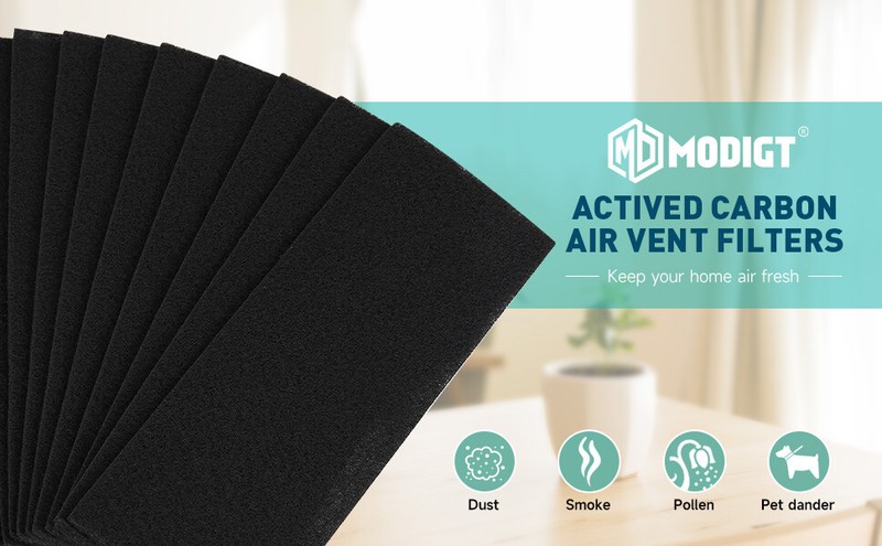 20pcs 4"x12"Universal Activated Carbon Air Vent Filters for Charcoal Vent Filter gallery