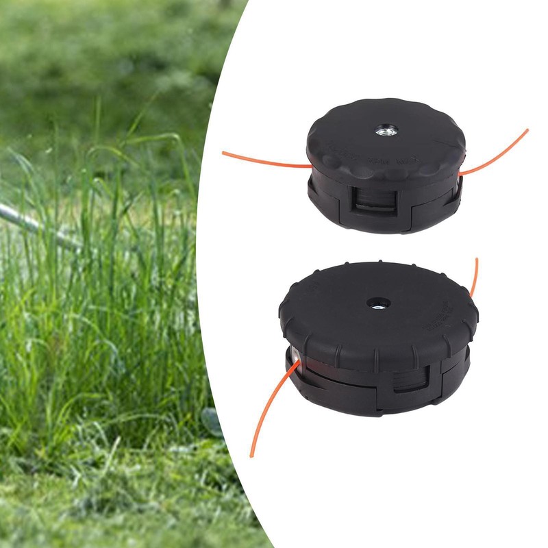 2 x Trimmer Head Black Accessory Universal Easy Installation Weeds Eater Head gallery