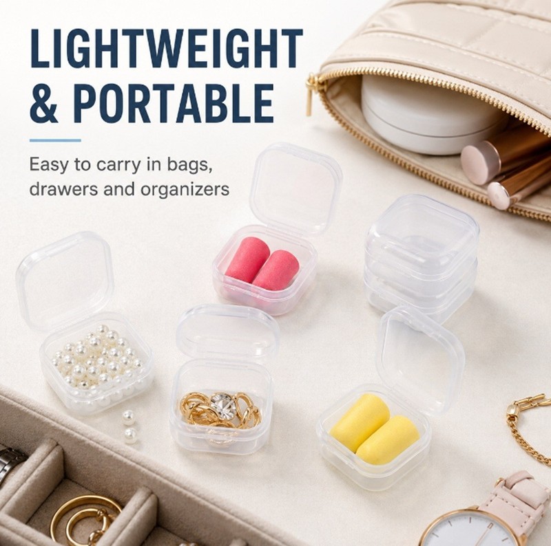 40 Pcs Small Plastic Storage Container Boxes Box DIY Coins Screws Jewelry Travel gallery