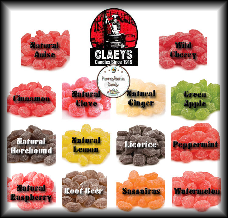 Claeys 2 lb HARD CANDY DROPS - Claey's Old Fashioned Sanded Sugar Flavors BULK gallery