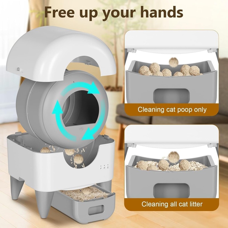 Automatic Smart Self-Cleaning Cat Litter Box Large Capacity for Cats App Control gallery