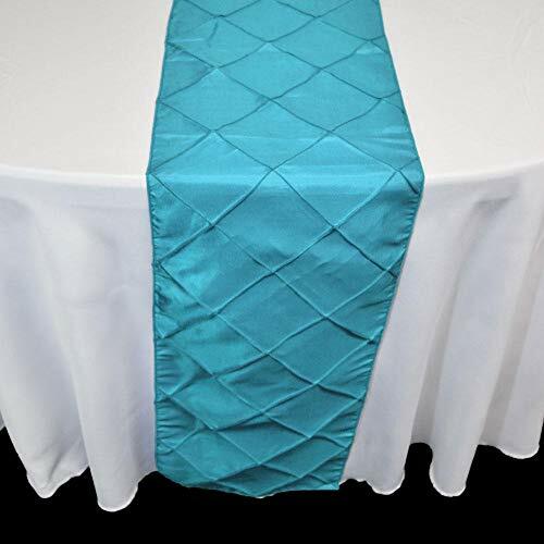 Quasimoon Turquoise Pintuck Chameleon Table Runner - 12 x 108 Inch by PaperLa... gallery