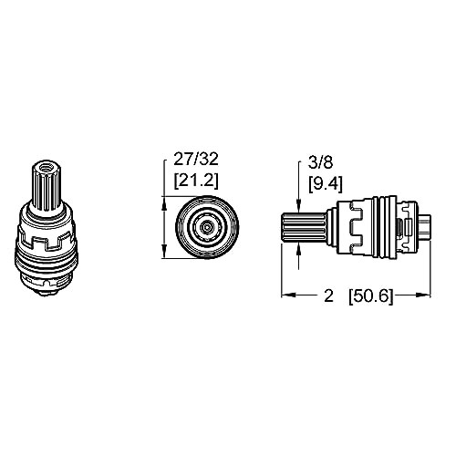 Pfister 9100320 Cold Faucet Cartridge, Original Version Unfinished gallery